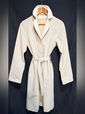 VTG Forecaster of Boston Belted Trench Coat Cream 5/6